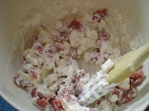 Ricotta con ciauscolo e caciocavallo a dadini Ricotta con ciauscolo e caciocavallo a dadini