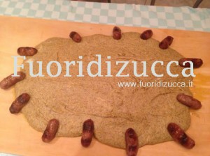 Polenta taragna formaggio fuso e salsiccia